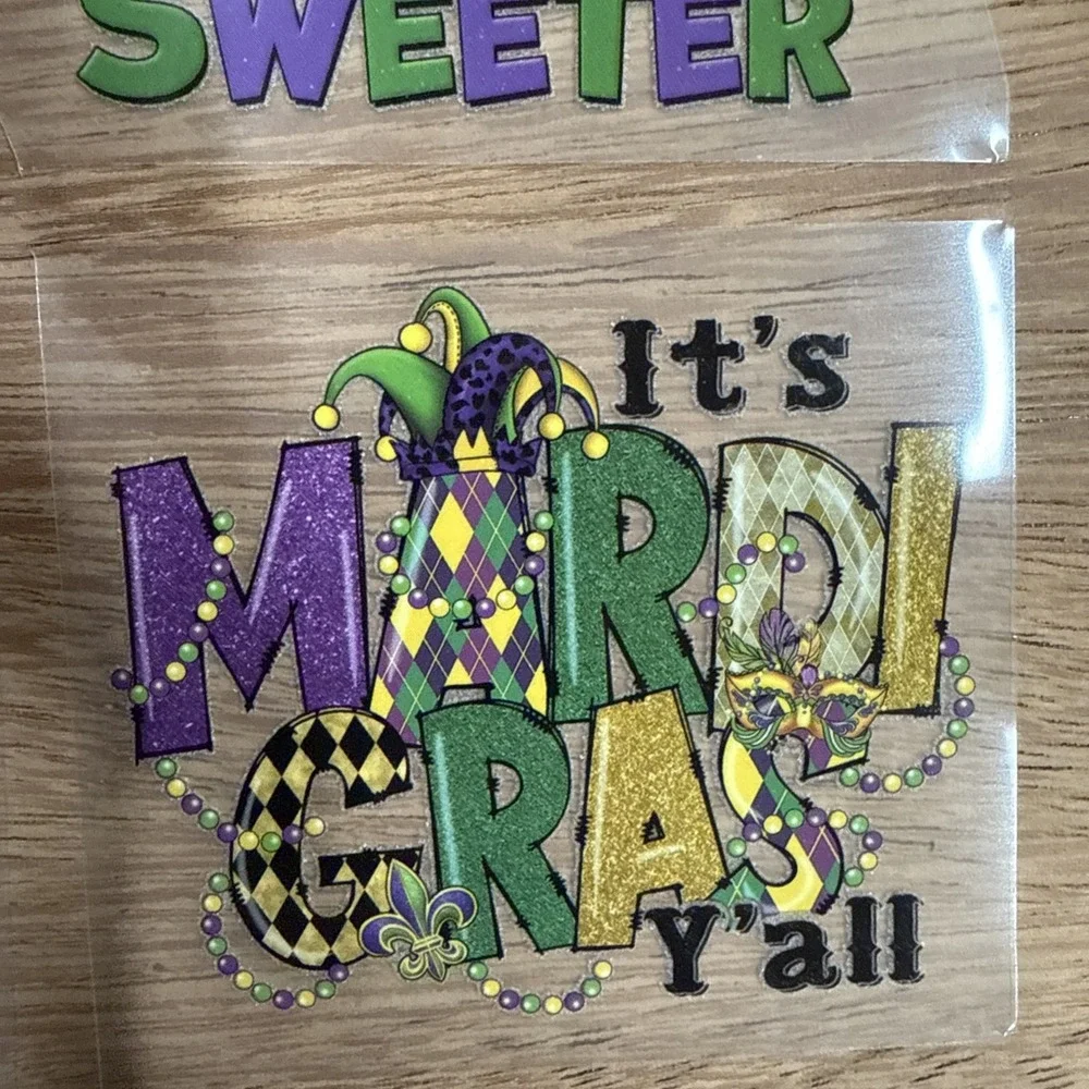 Mardi Gras Themed Iron Patches Set Of 10